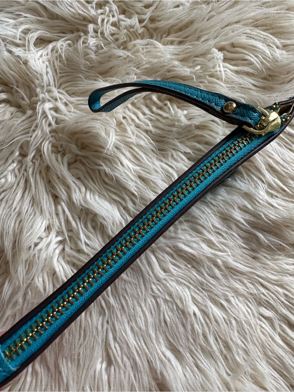 KATE SPADE NEW YORK Wristlet Wallet Clutch Teal Leather Fresh Air New w/out Tags